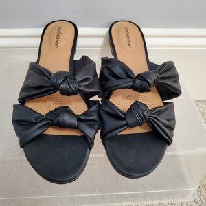 Comfortview Black Sandals